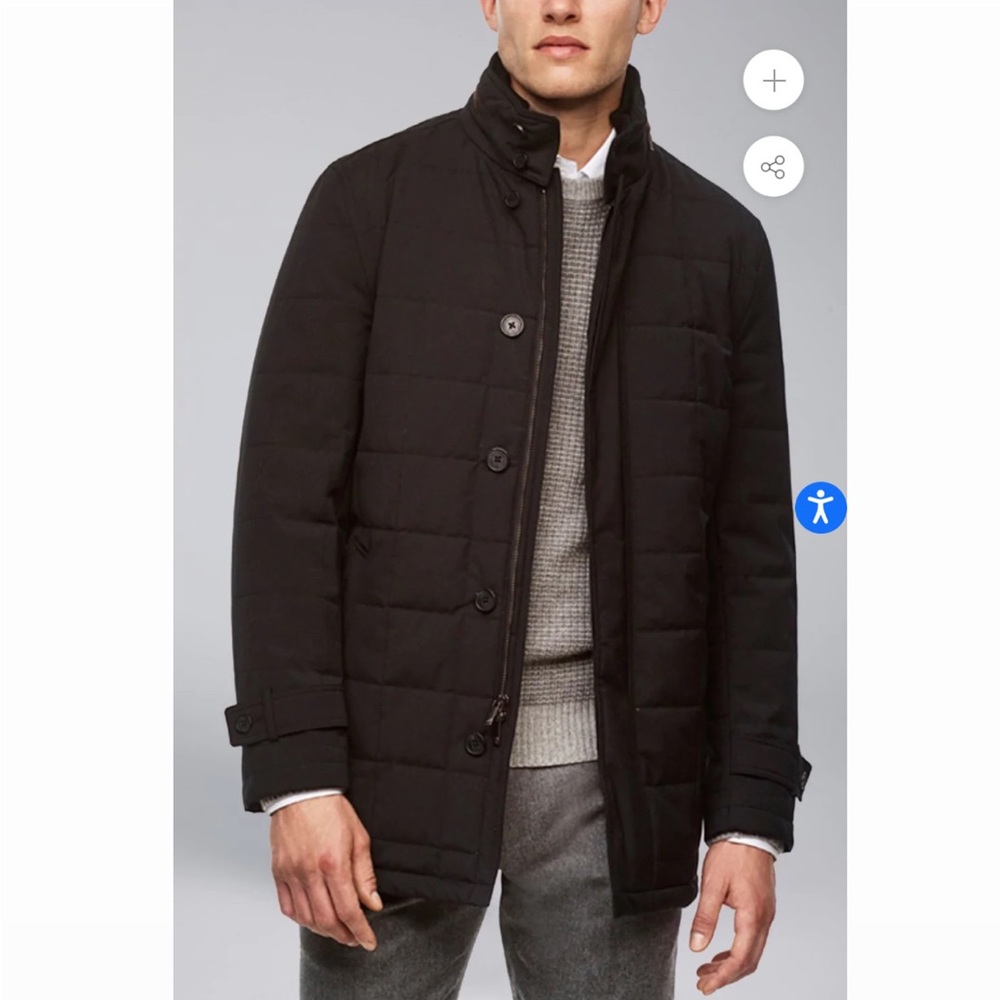 Cardinal of Canada Belmont Black Technical Wool Car Coat, NWOT, Small, MSRP $495